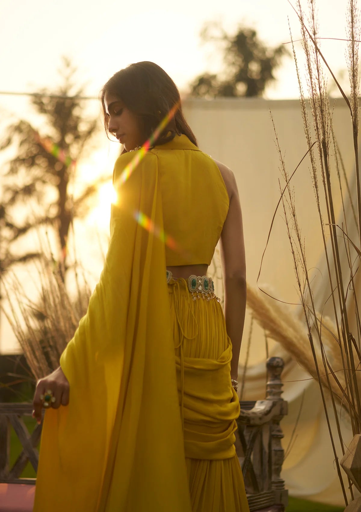 Honey Sharara Saree Set