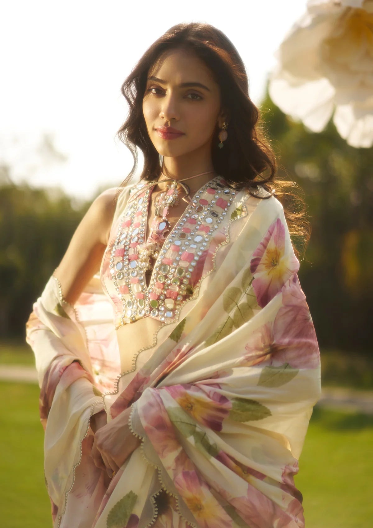 Suhani Ivory Saree Set