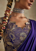 Amethyst Kolkata Saree Set