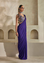 Amethyst Kolkata Saree Set