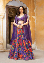 Akansha Ranjan in Rang Cape and Lehenga Set