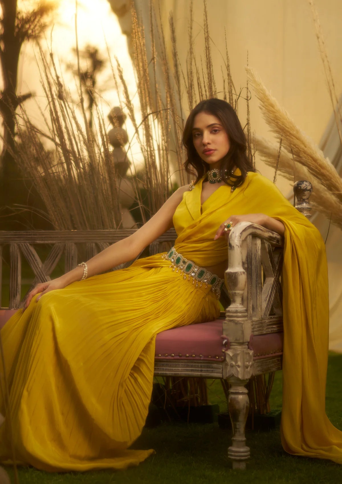 Honey Sharara Saree Set