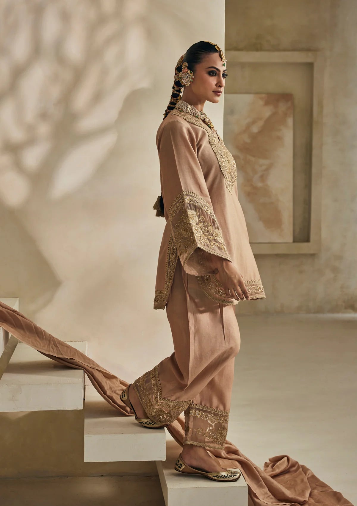Sand Jodhpur Kurta Set