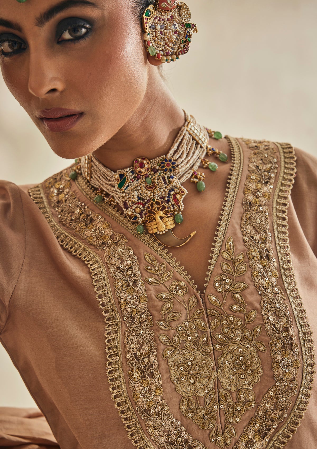 Sand Jodhpur Kurta Set