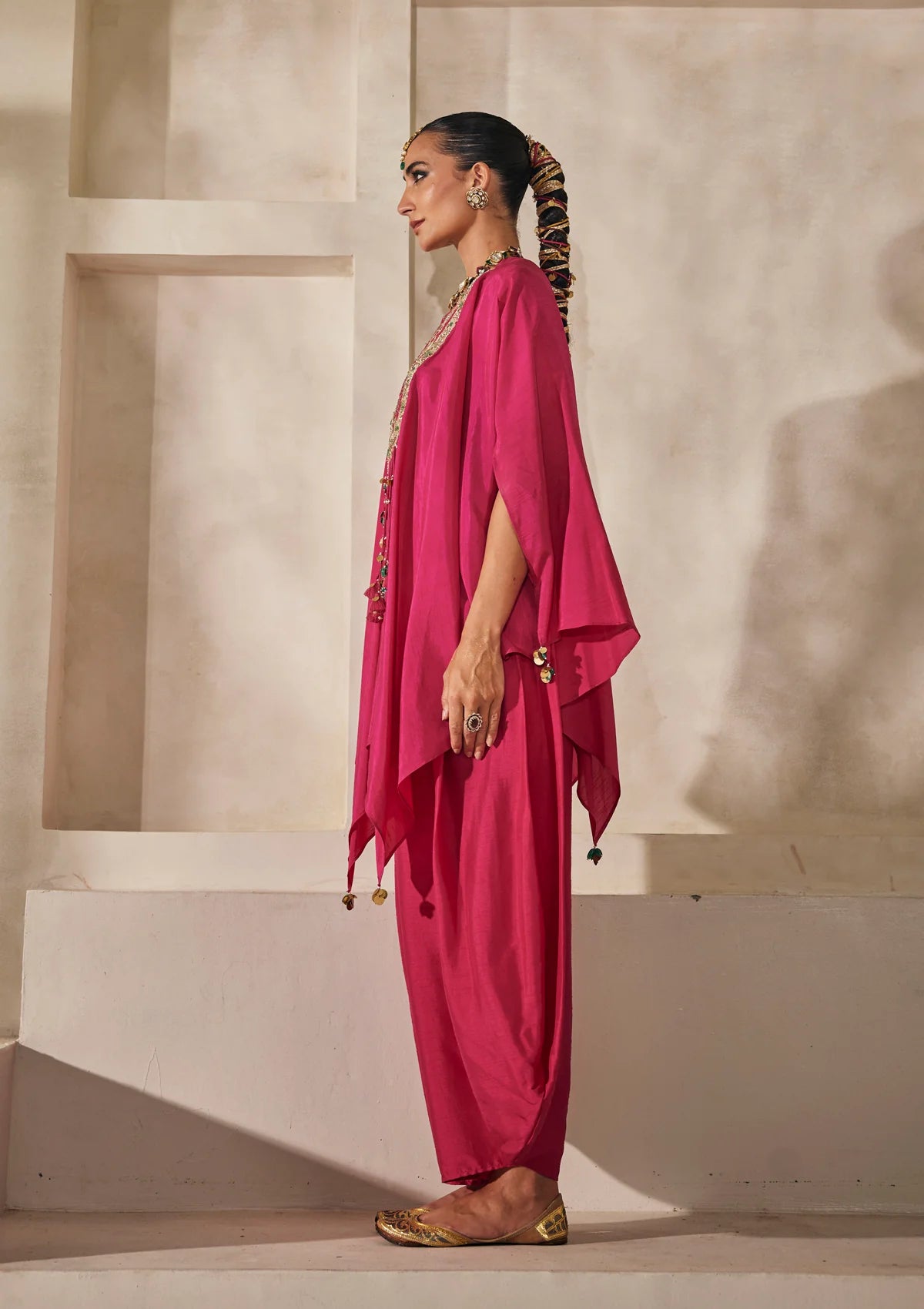 Fuchsia Jaipur Kaftan Set