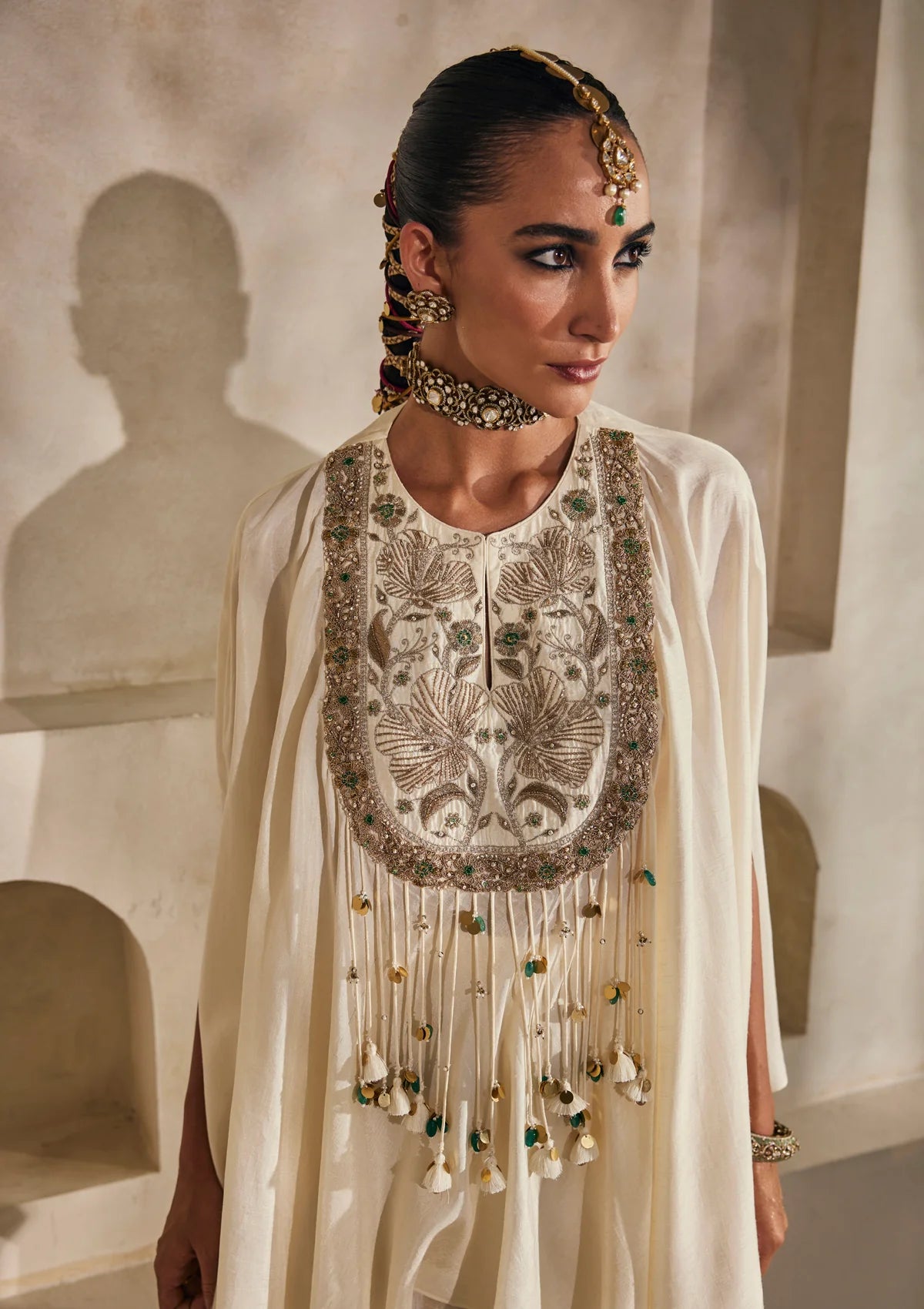 Ivory Jaipur Kaftan Set