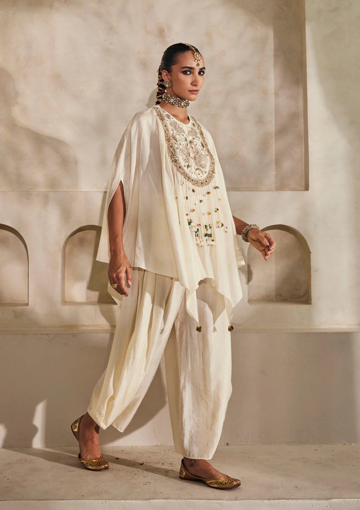 Ivory Jaipur Kaftan Set