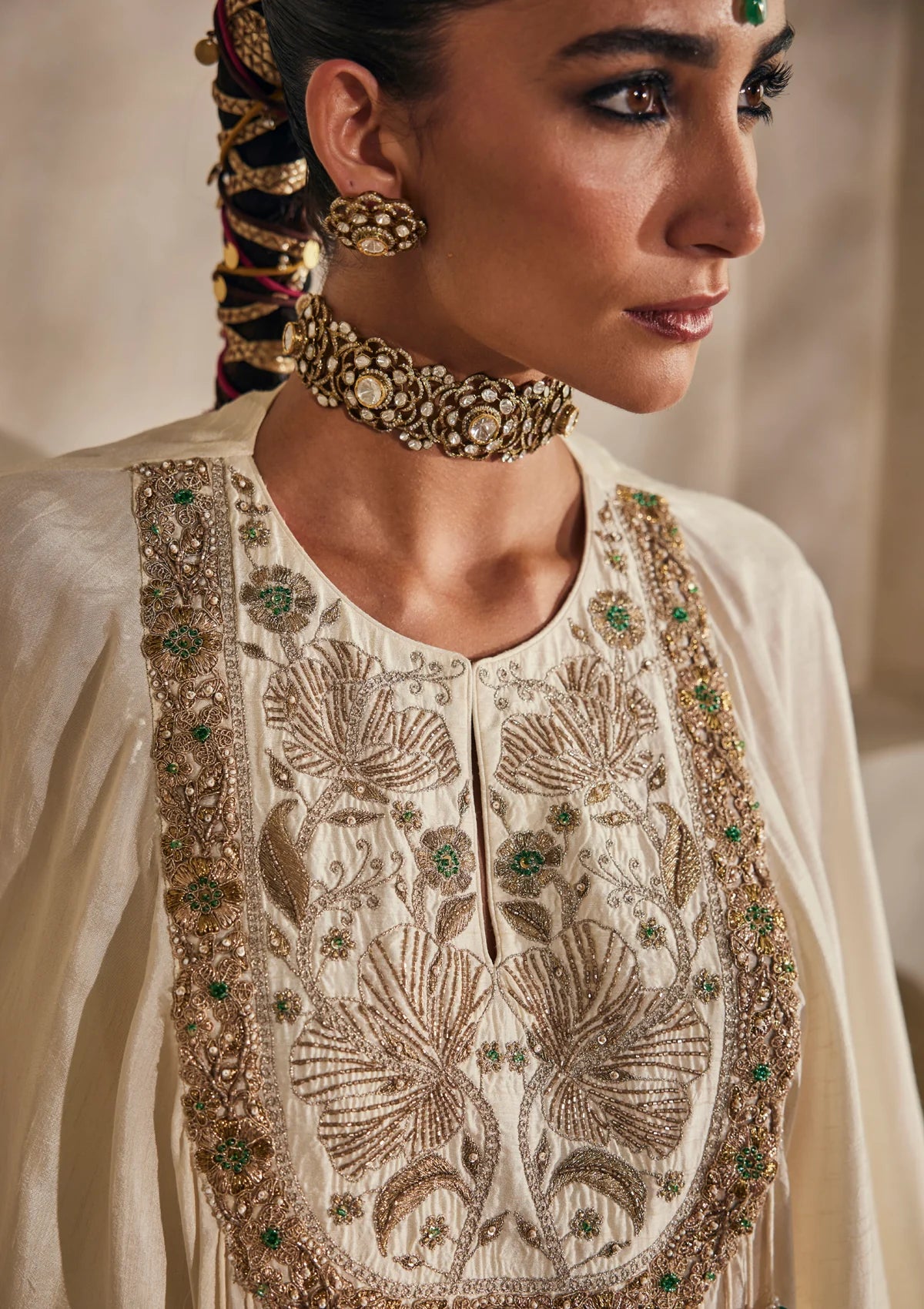 Ivory Jaipur Kaftan Set